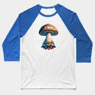 Orange-Topped Rustic Floral Baseball T-Shirt